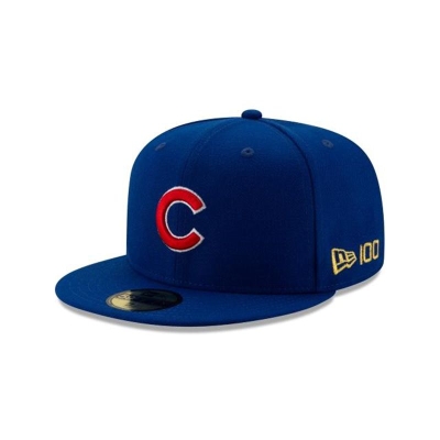 Black Chicago Cubs Hat - New Era MLB Team Color 59FIFTY Fitted Caps USA9036542